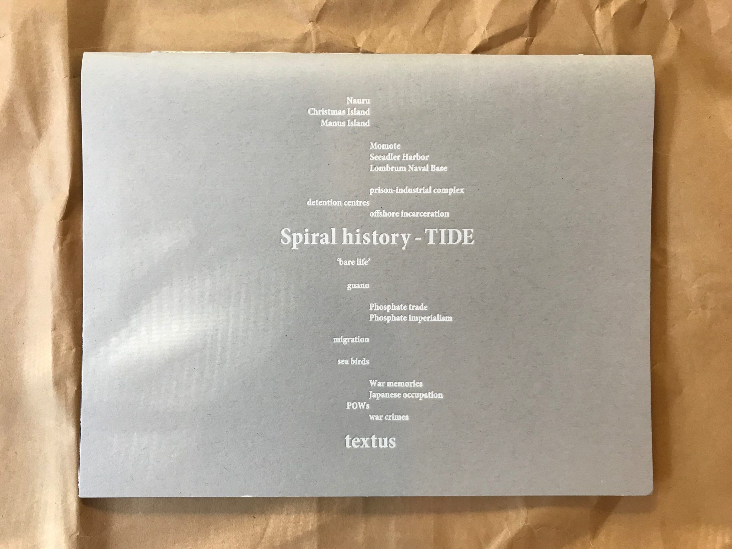 Haji Oh/Michiyo Miyake (textus), spiral history: TIDE|Zine.